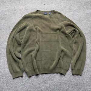 Vtg Arrow green knit sweater men's size large